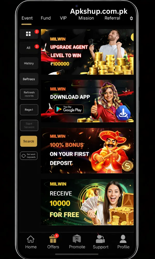 Mil Win Game bonus